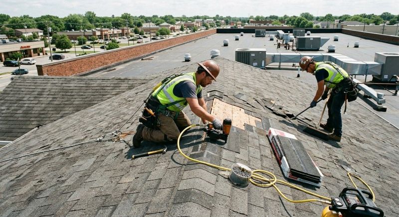 Our team working on Roofing Service projects in Springfield, OH