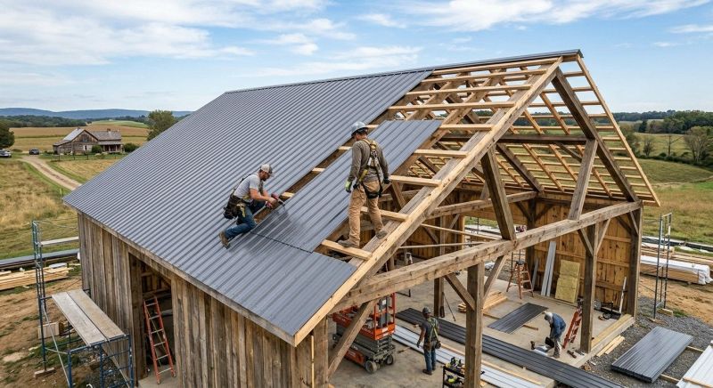 Barn Roof Installation in Springfield, OH