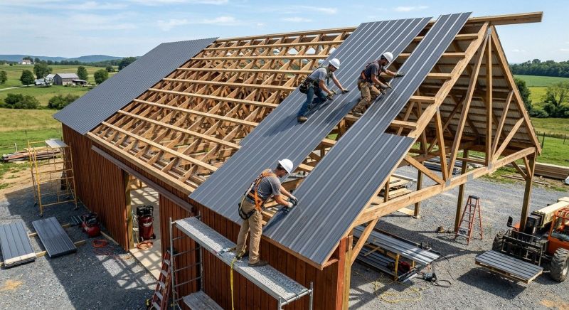 Barn Roof Installation in Springfield, OH