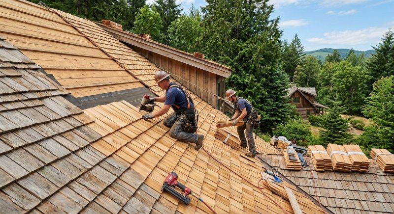 Cedar Roof Installation in South Vienna, OH