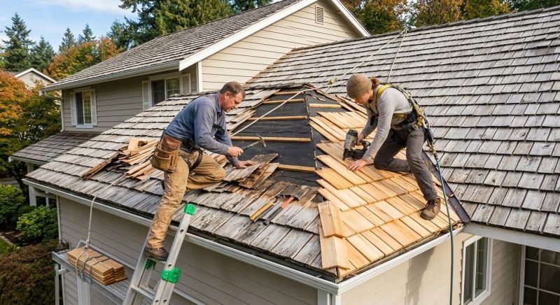 Cedar Shake Roof Repair in Dayton, OH