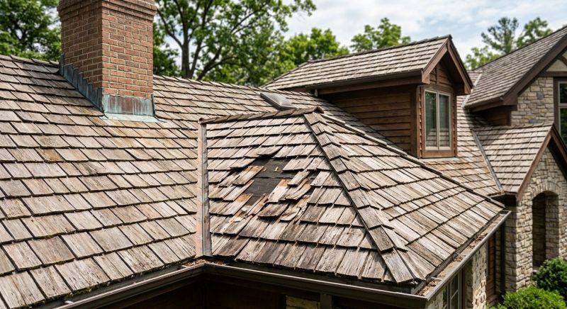 Cedar Shake Roof Repair in Yellow Springs, OH