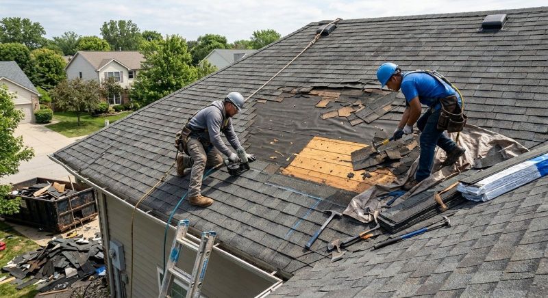 Damaged Roof Repair in Madison County, OH