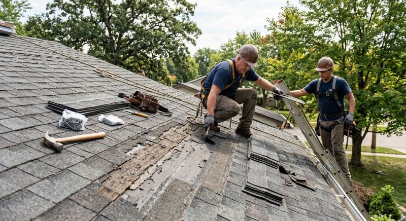 Damaged Roof Repair in Mechanicsburg, OH