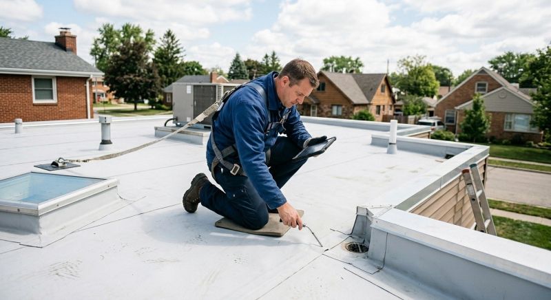 Flat Roof Inspection in Springfield, OH