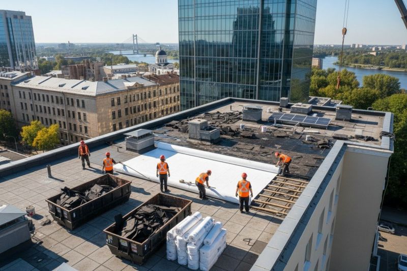 Flat Roof Replacement in Madison County, OH