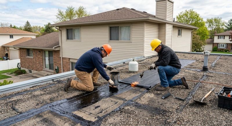Flat Roof Tar Repair in Springfield, OH