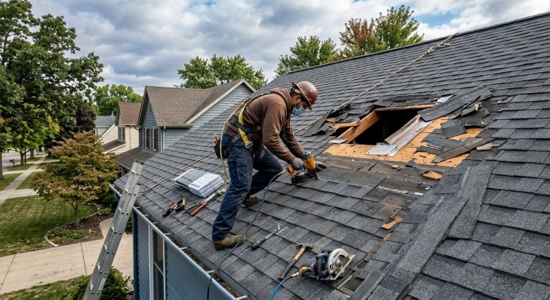 Roof Damage Restoration in Troy, OH