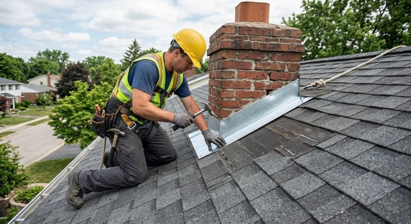 Roof Flashing Installation in South Vienna, OH