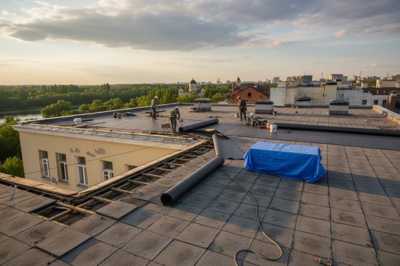 Single Ply Roof Replacement in London, OH
