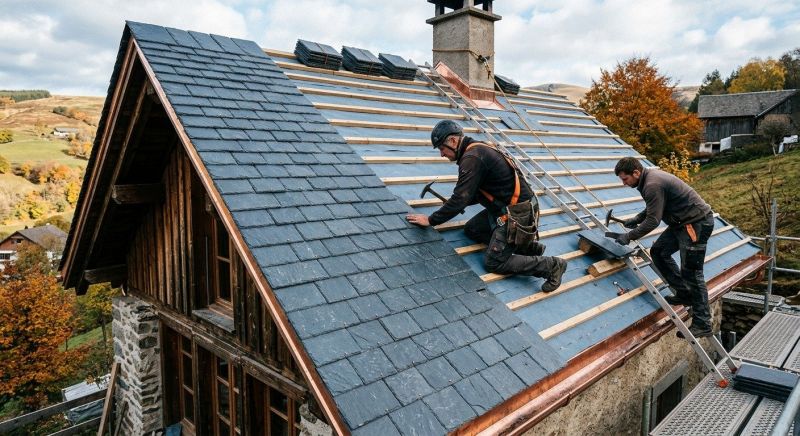Slate Roof Construction in London, OH