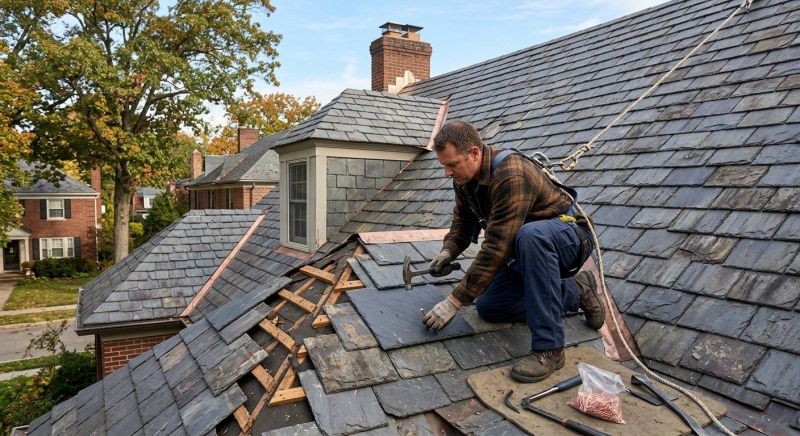 Slate Roof Repair in South Vienna, OH