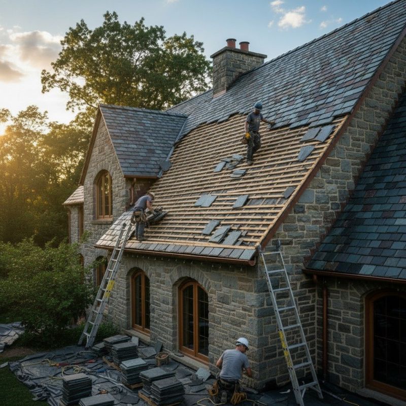 Slate Roof Replacement in Madison County, OH