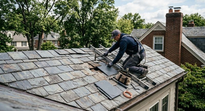 Slate Shingle Replacement in Springfield, OH