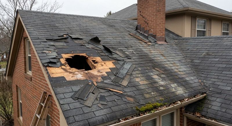 Storm Damage Roof Repair in South Vienna, OH
