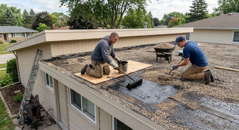 Tar And Gravel Roof Repair in Tipp City, OH