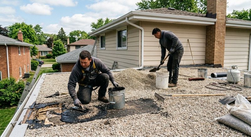 Tar And Gravel Roof Repair in Xenia, OH