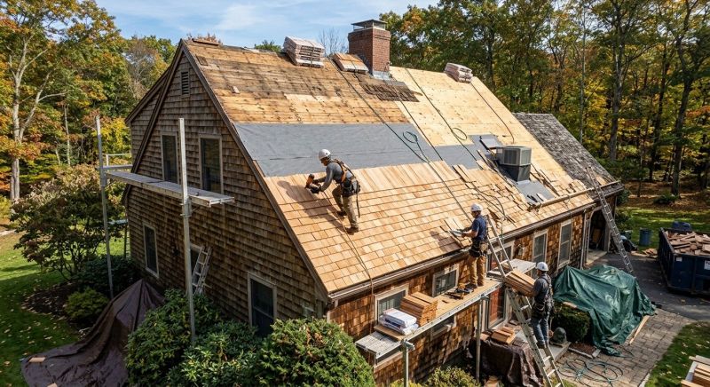 Wood Shingle Roof Replacement in Springfield, OH